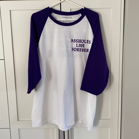 Assholes Live Forever 3/4 Length Sleeve T Shirt - Picture 1 of 5